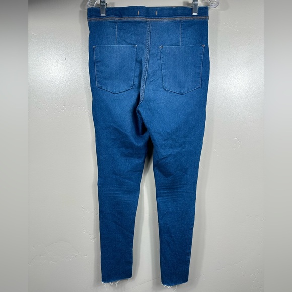 Free People Easy Goes It Denim Leggings / Jeggings In Blue Size 30 - Picture 3 of 6